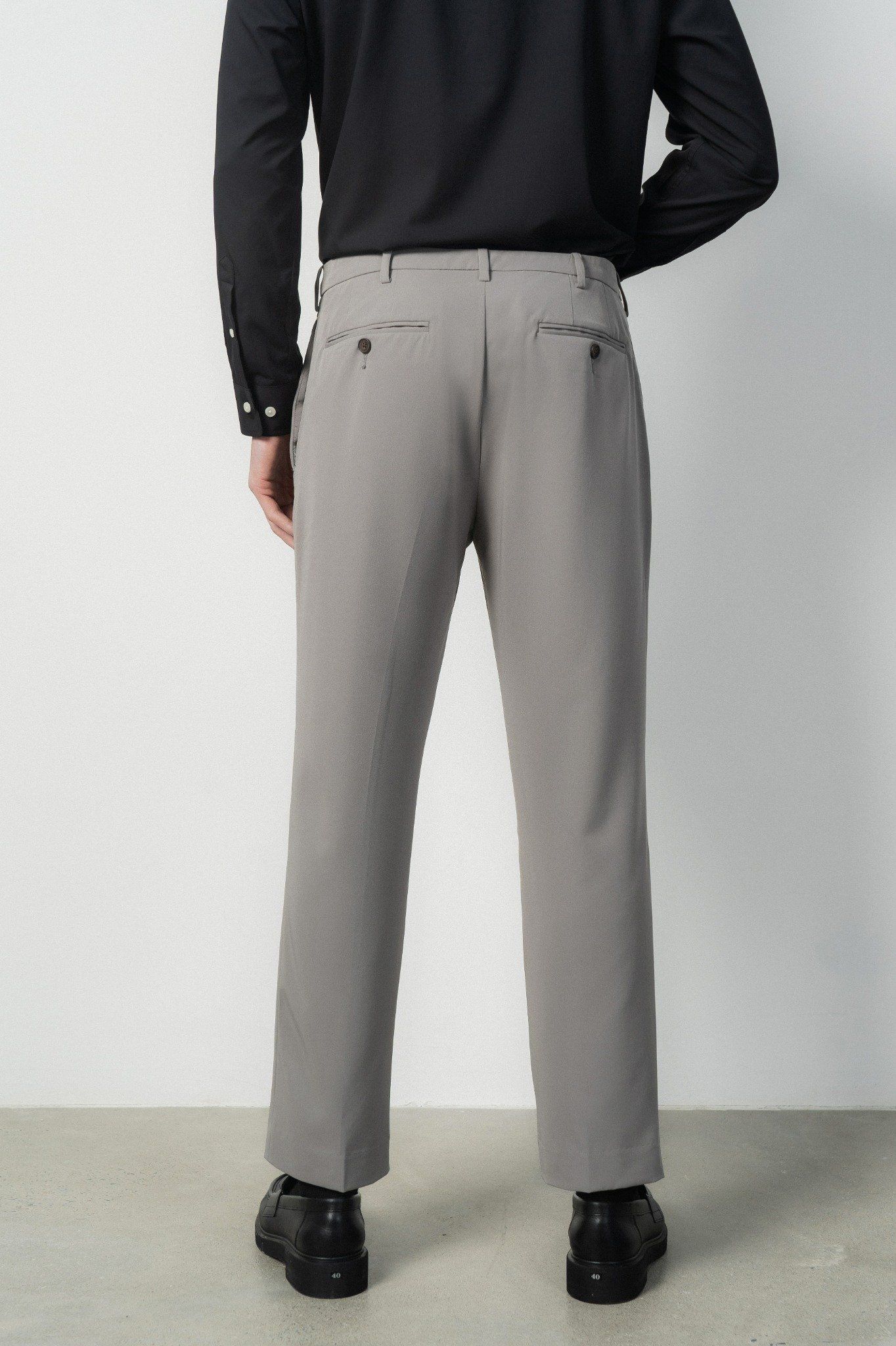 Quần âu nam cạp chun dáng tapered 