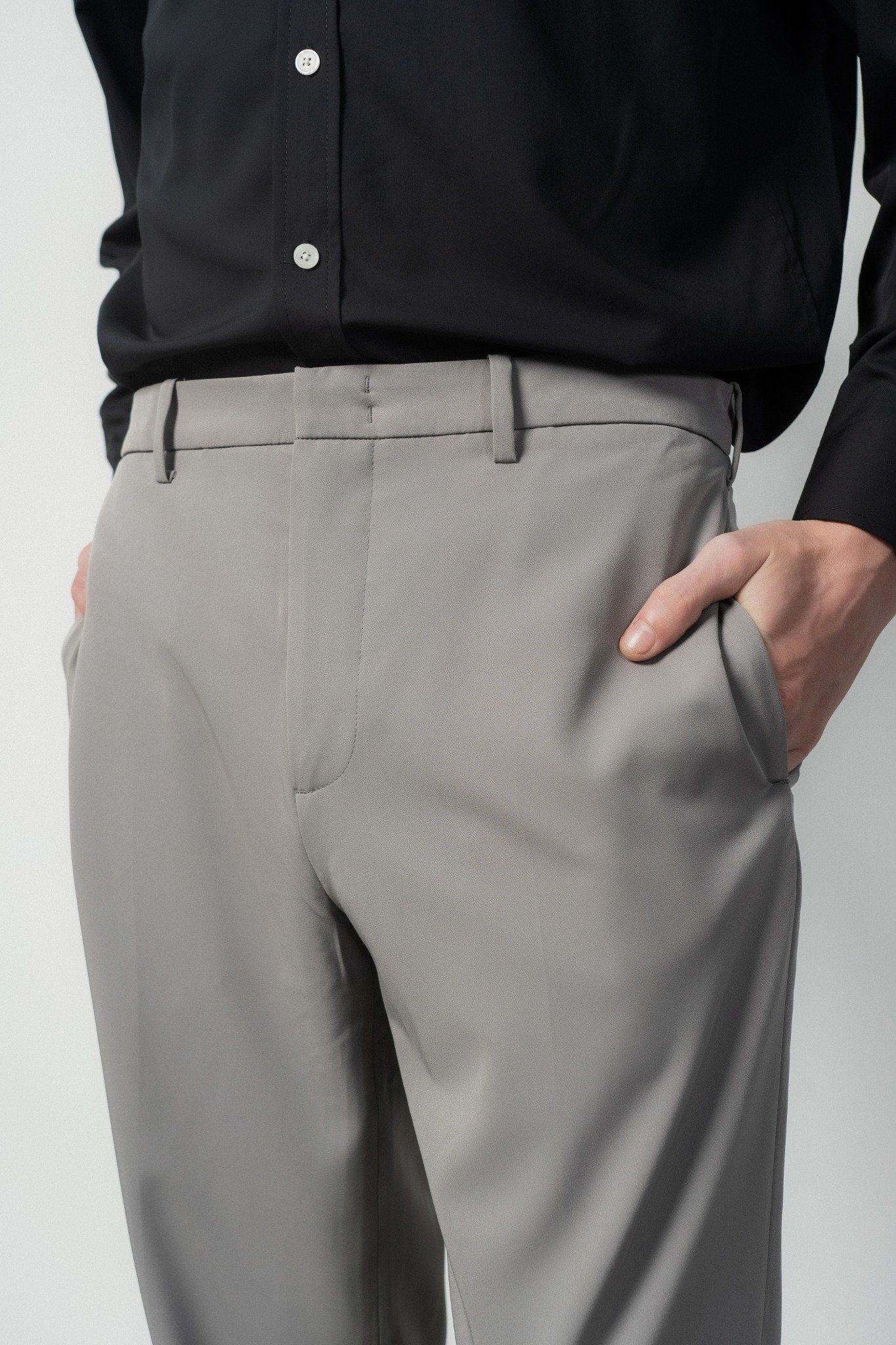  Quần âu nam cạp chun dáng tapered 