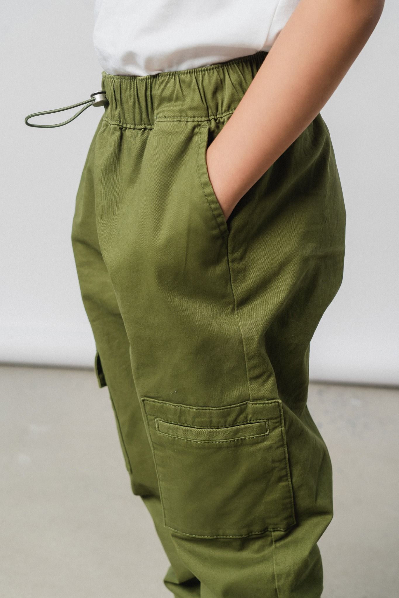  Quần jogger trẻ em túi hộp vải twill 