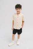  Áo sơ mi trẻ em ngắn tay với cổ bẻ vải tencel 