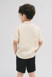 Áo sơ mi trẻ em ngắn tay với cổ bẻ vải tencel 