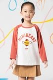  Áo phông tay raglan unisex trẻ em in hình con ong 