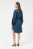  Váy denim rút dây eo 