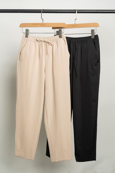  Quần âu nữ cạp chun rút dây ống đứng 