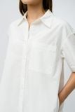  Váy sơ mi vải poplin dài qua gối 