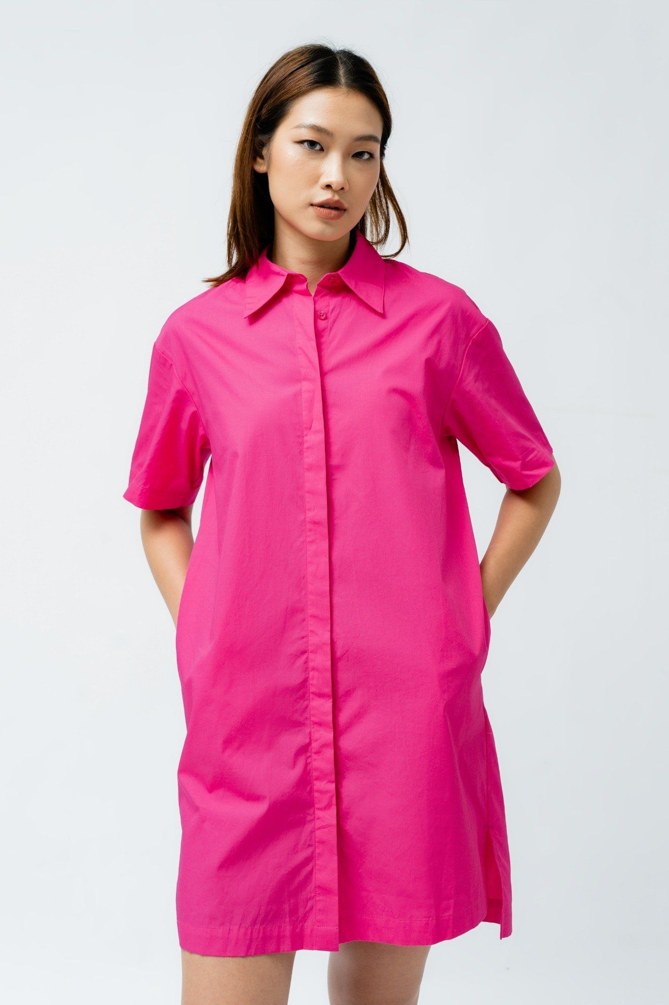  Váy sơ mi vải poplin 