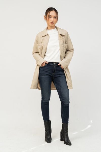  Áo khoác nữ lót bông túi ngực 