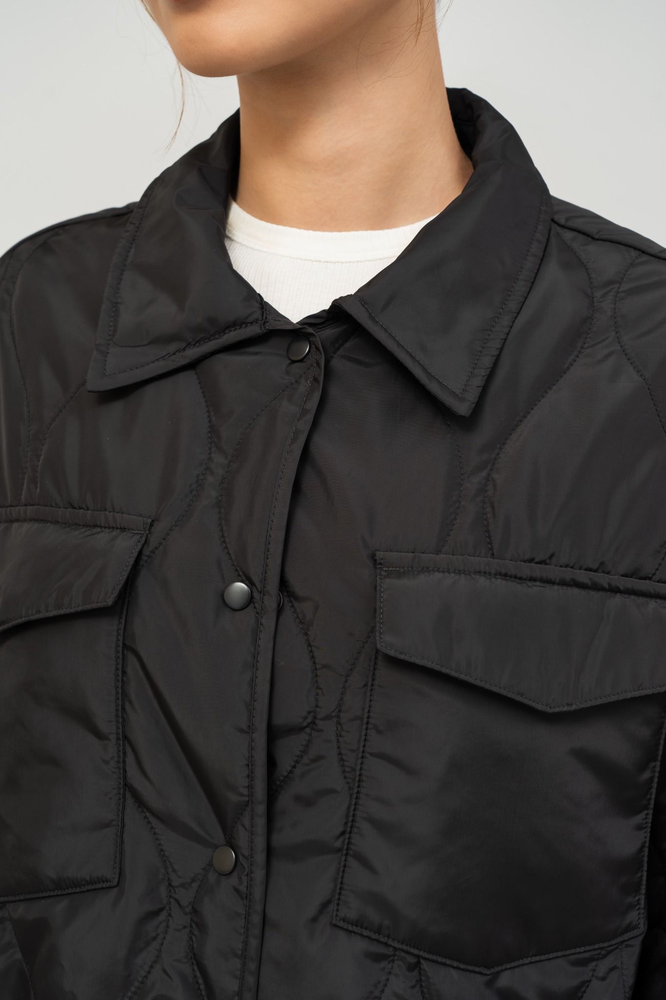  Áo khoác nữ lót bông túi ngực 