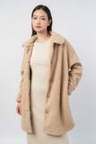  Áo khoác nữ dáng rộng giả lông cừu 