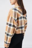  Áo sơ mi nữ flannel kẻ túi ngực 