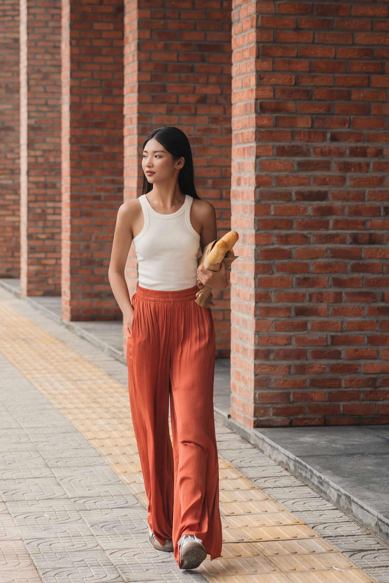  Áo khoét nách nữ vải rib 