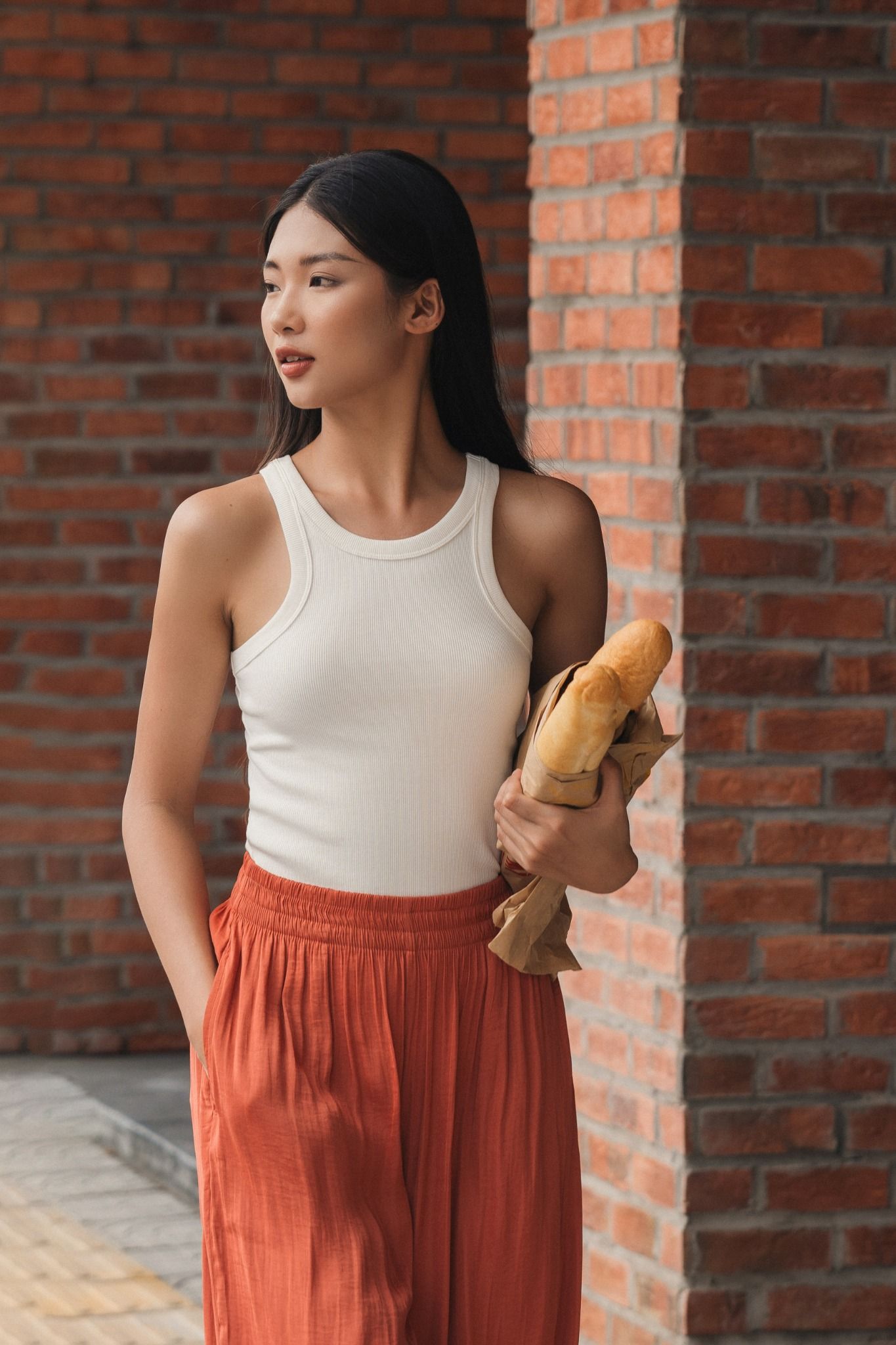  Áo khoét nách nữ vải rib 