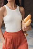  Áo khoét nách nữ vải rib 
