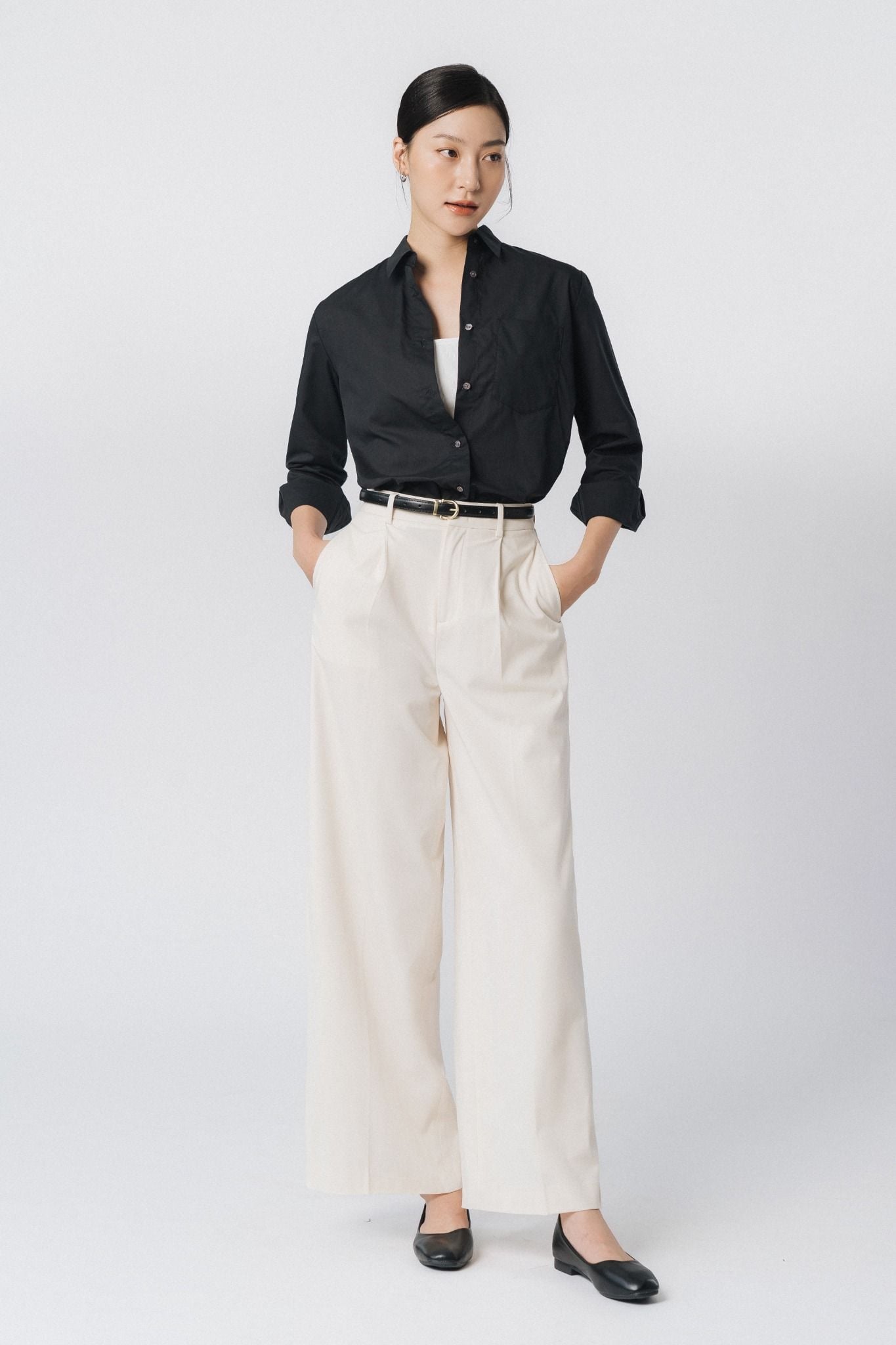  Quần âu nữ ống rộng 