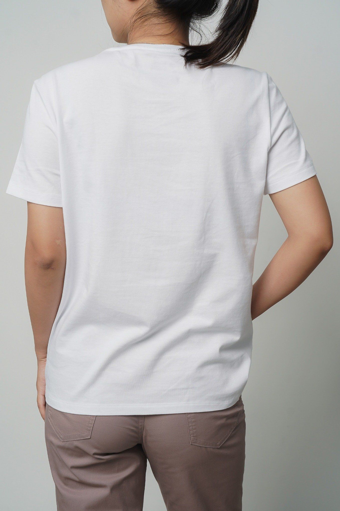  Áo T-shirt nữ sợi bông tái chế 