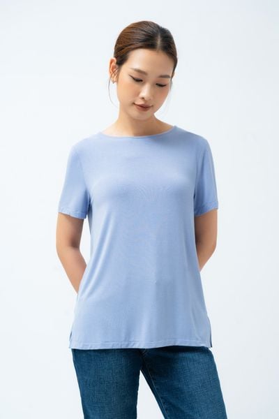  Áo phông nữ cổ tròn vải ecovero 