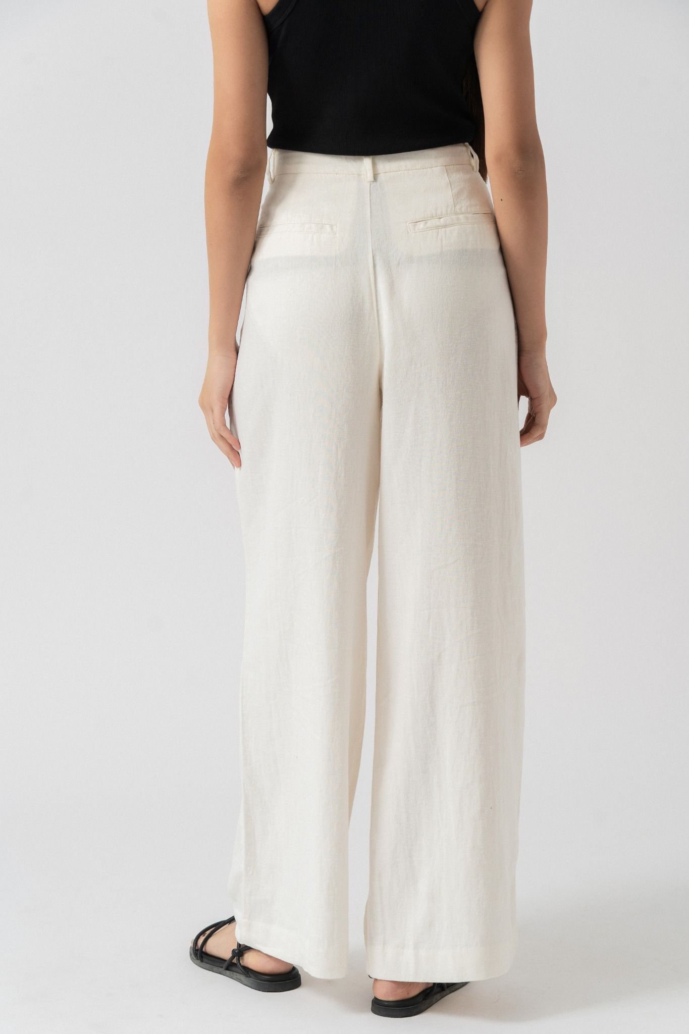  Quần nữ  ống rộng linen 