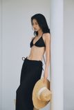  Quần nữ vải xếp ly  dáng straight 