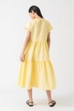  Đầm midi nữ poplin xếp tầng 