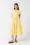  Đầm midi nữ poplin xếp tầng 