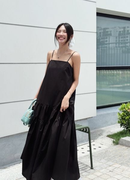  Váy polin maxi, điều chỉnh dây vai 