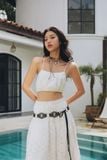  Áo 2 dây nữ poplin dáng crop 