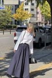  Áo thun dài tay Oversize phối vải Poplin 
