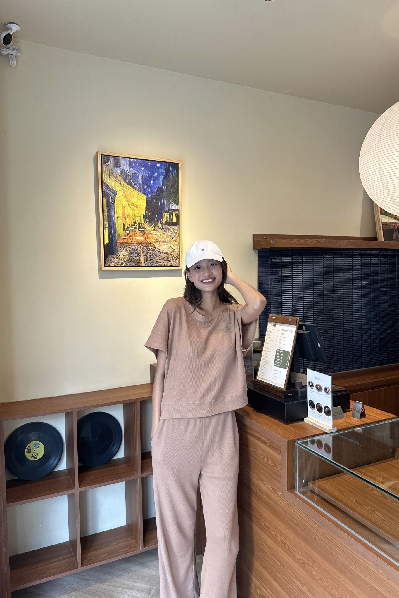  Bộ quần áo Nữ vải Waffle thêu họa tiết dáng suông 