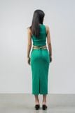  Chân váy midi vải rib 