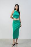  Chân váy midi vải rib 