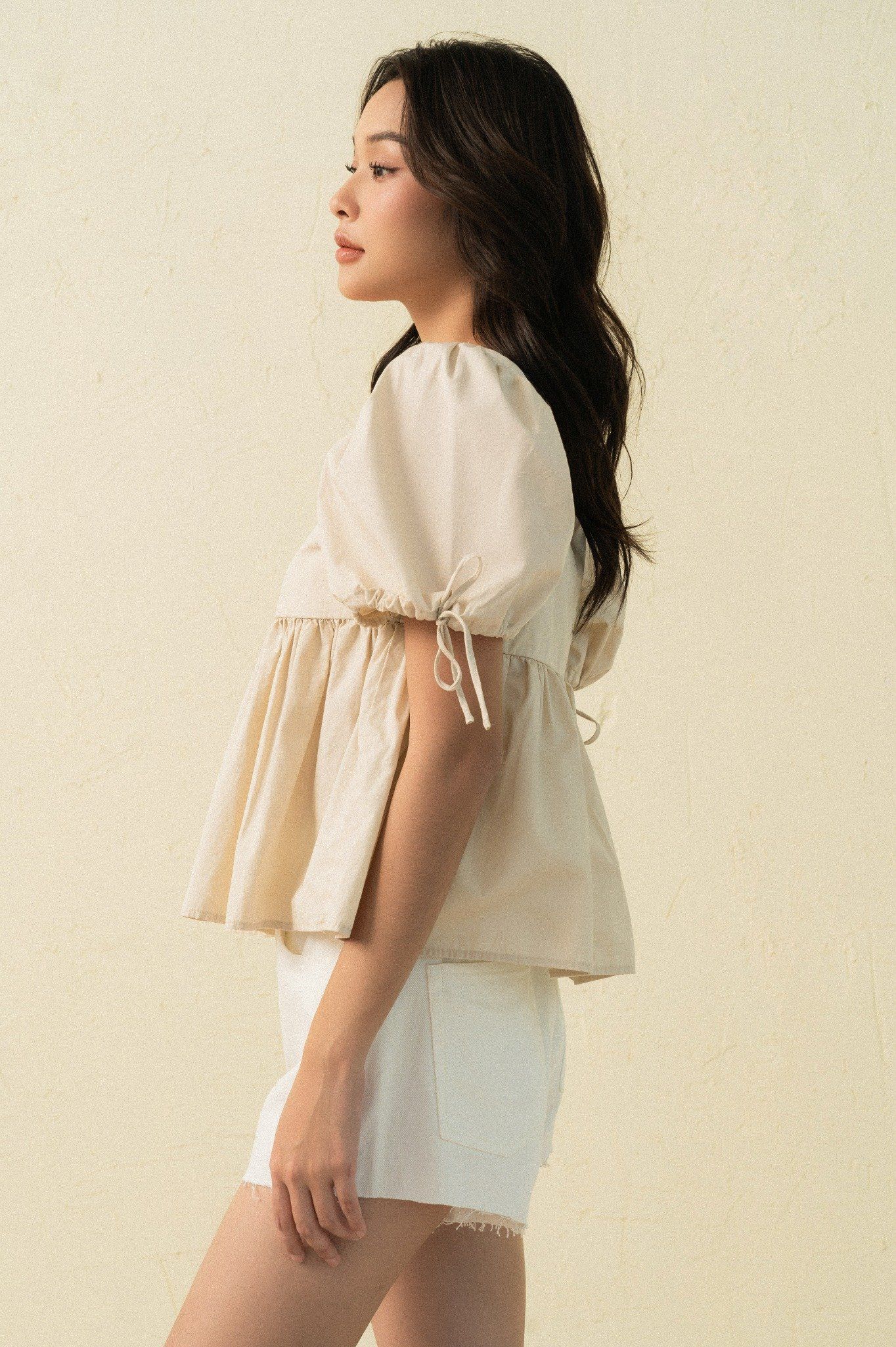  Áo nữ poplin kiểu babydoll 