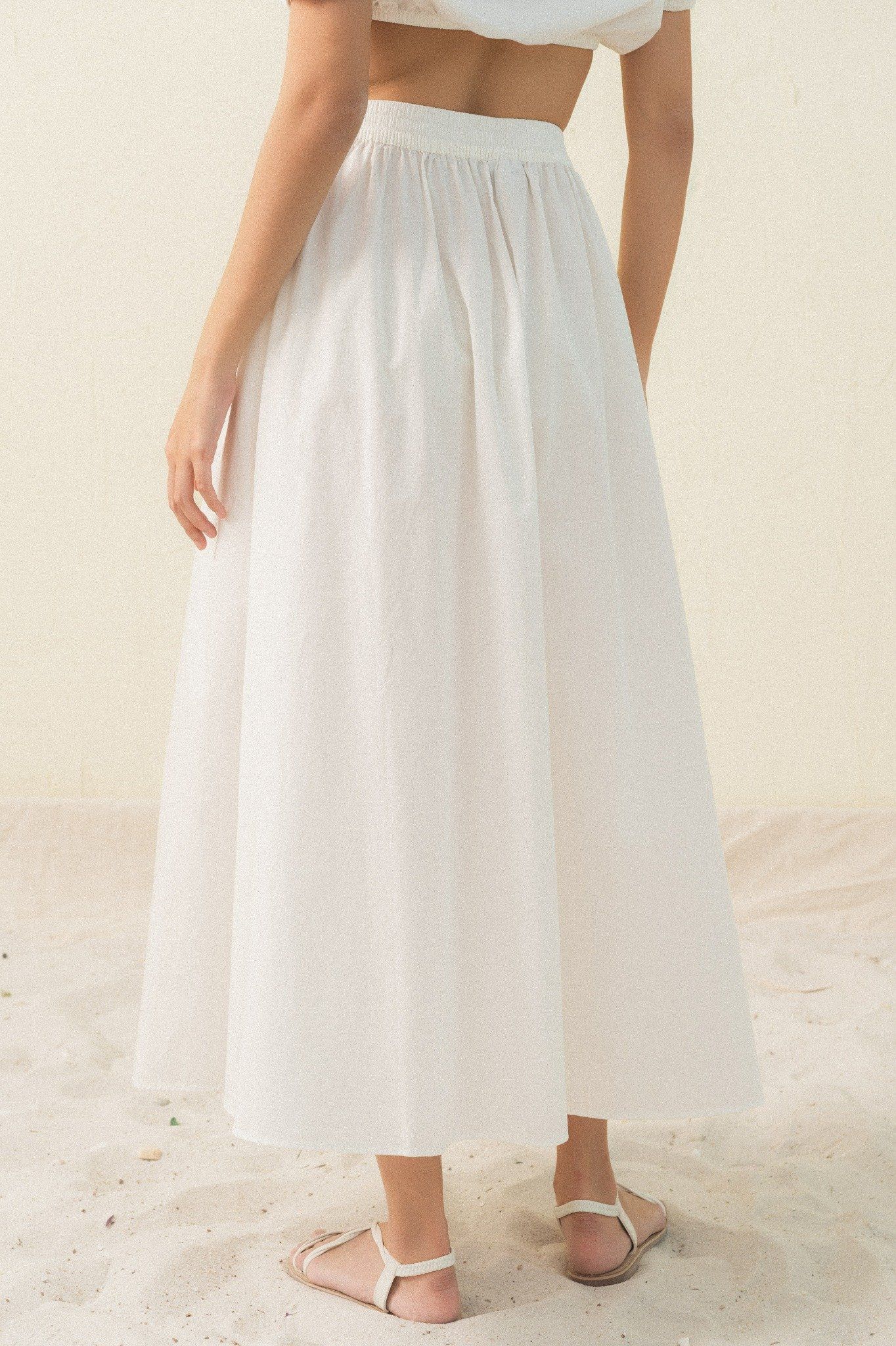  Chân váy maxi nữ poplin 