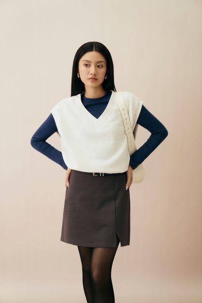  Áo Gilet nữ vải nỉ dáng Relax 