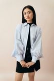  Áo sơ mi nữ tay bồng dáng rộng vải Poplin 
