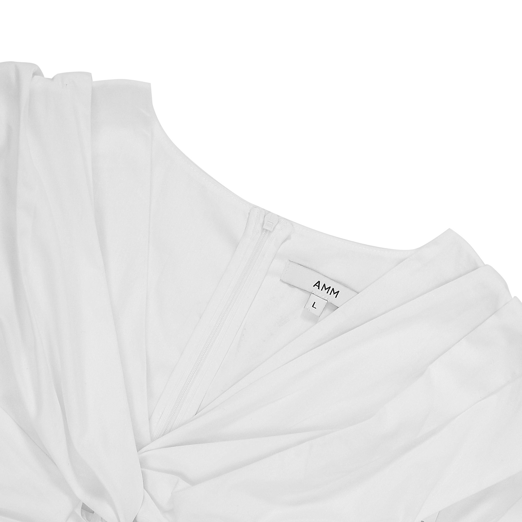  Áo nữ poplin kiểu cổ V chi tiết vặn xoắn 