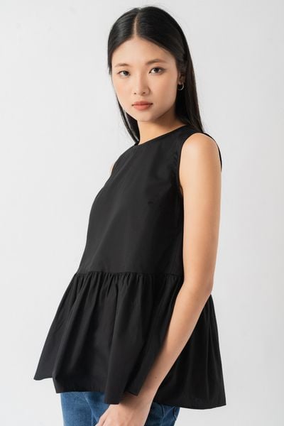  Áo nữ poplin kiểu peplum 