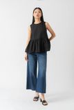  Áo nữ poplin kiểu peplum 