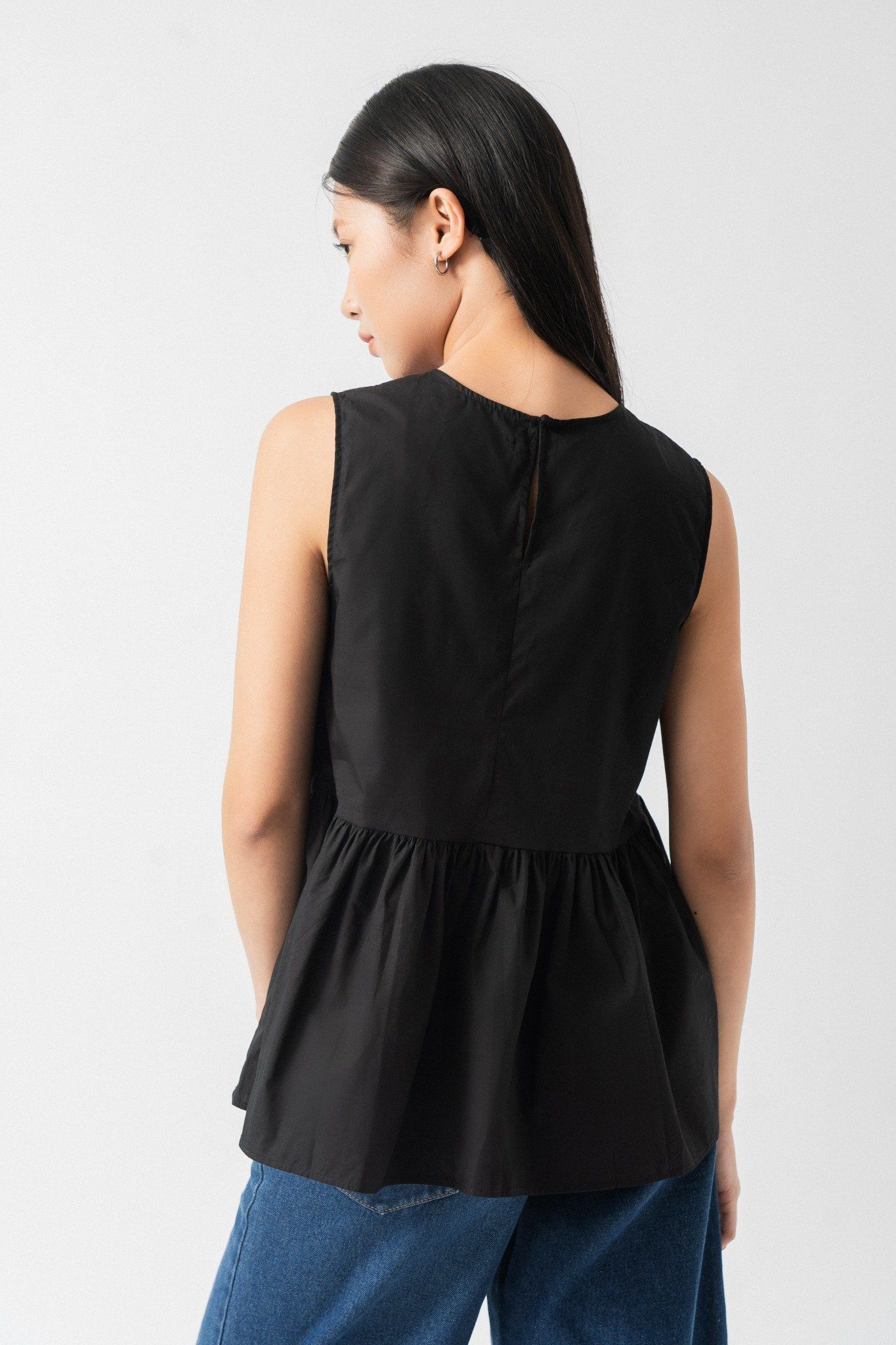  Áo nữ poplin kiểu peplum 