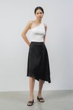  Chân váy nữ bất đối xứng vải lụa satin 
