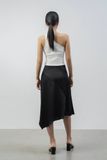  Chân váy nữ bất đối xứng vải lụa satin 