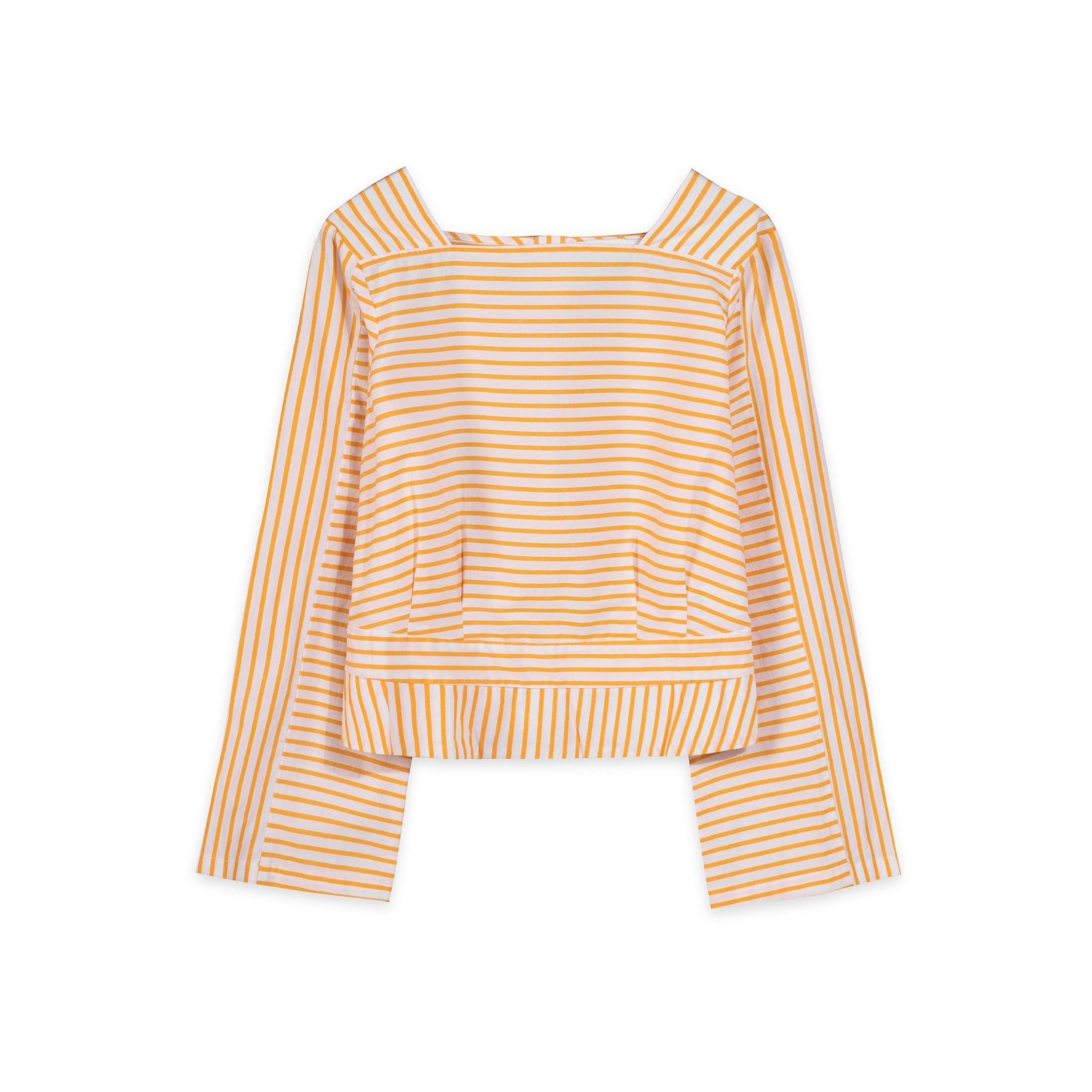  Áo kiểu nữ phối kẻ poplin 