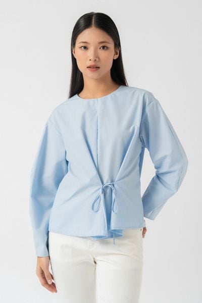  Áo nữ buộc dây poplin 