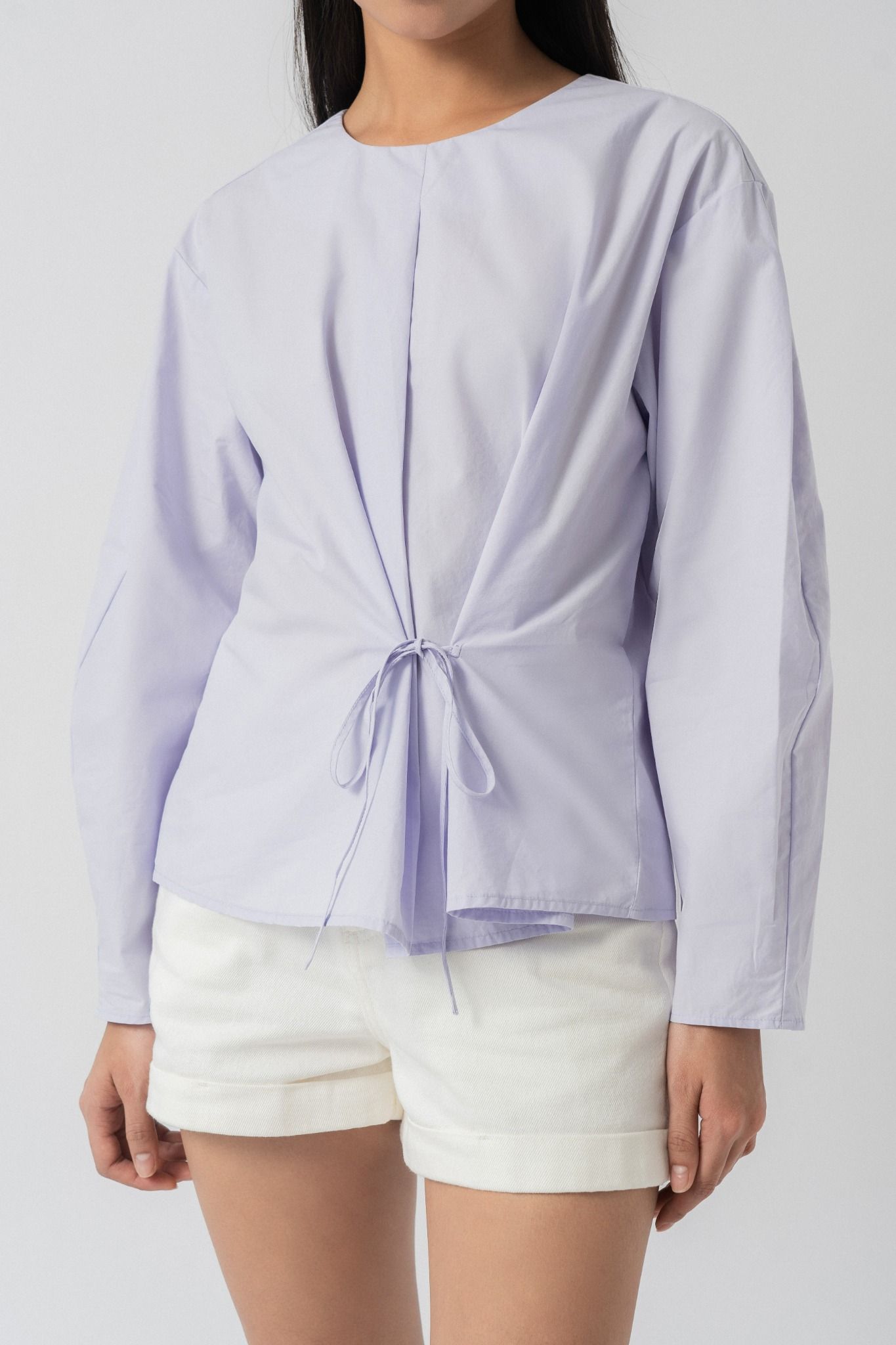  Áo nữ buộc dây poplin 