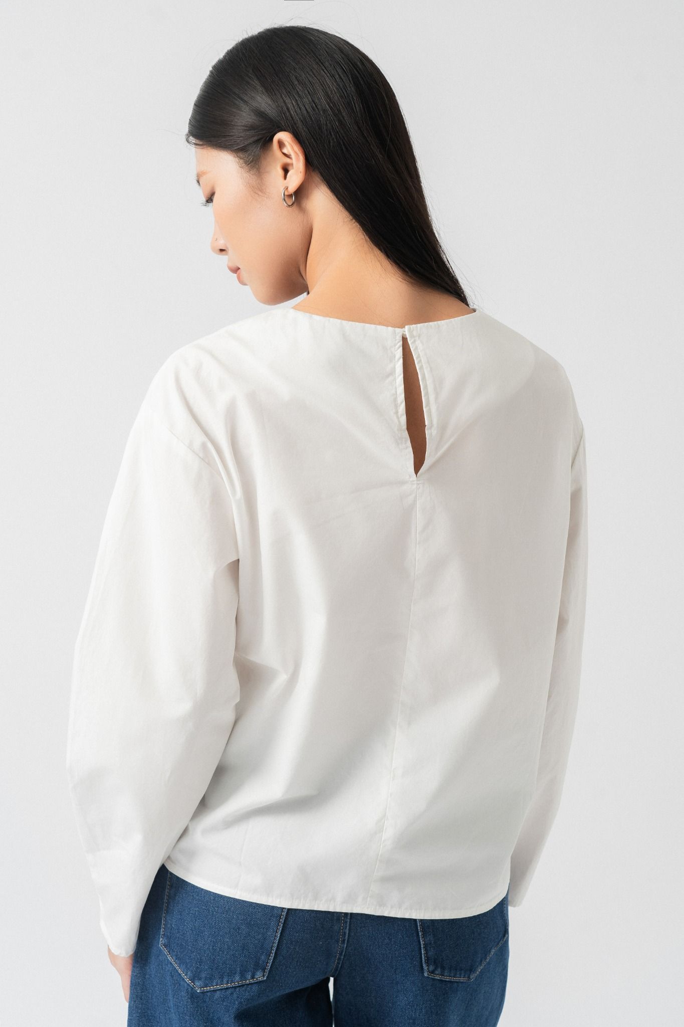  Áo nữ buộc dây poplin 