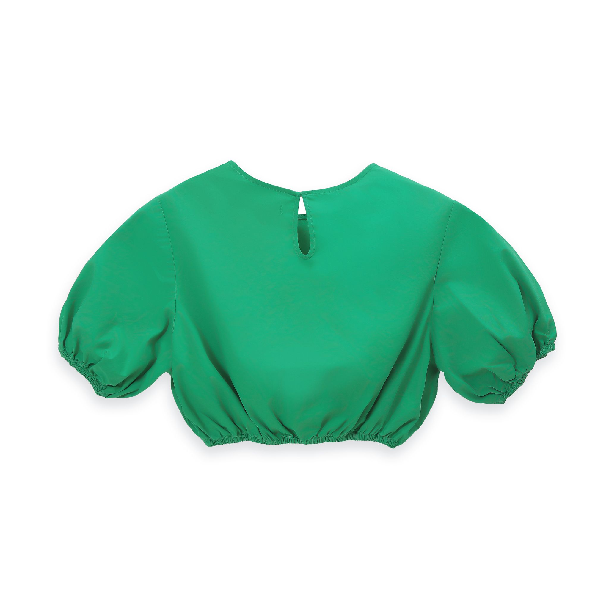  Áo nữ kiểu tay bồng  poplin dáng crop 