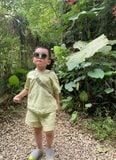  Bộ quần áo bé trai dáng regular vải seersucker 
