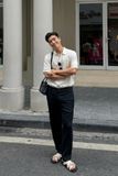  Quần nam vải linen dáng straight 