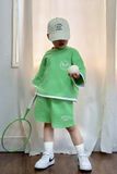  Bộ quần áo cotton bé trai phối vạt in họa tiết Tennis 