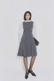  Đầm khoét nách nữ vải Suiting họa tiết kẻ 