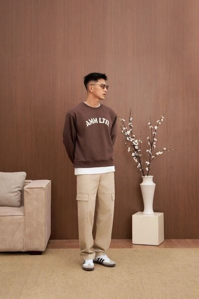  Áo nỉ chui đầu nam in logo 